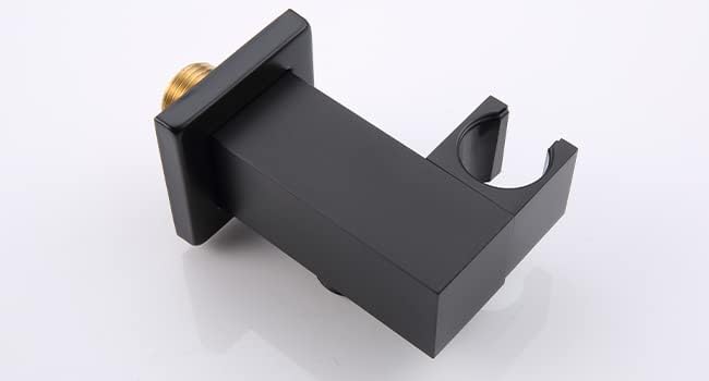 AYIVG Bathroom All Brass Wall Mount Adjustable Hand held ShowerHead Holder Bracket , Black Finish