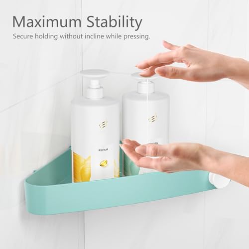 Sotfamily Plastic Shower Caddy Corner (for 90° Only), 2 Pack,Turquoise