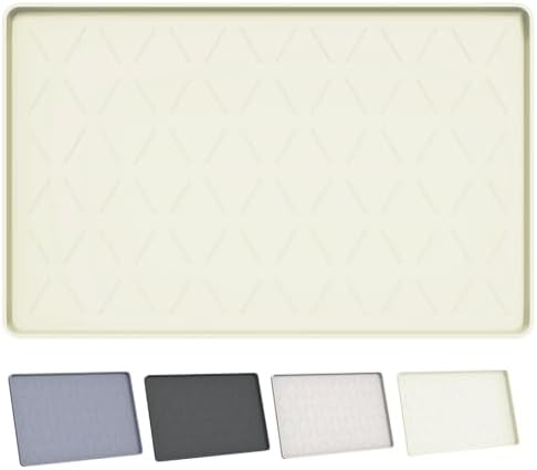 Extra Thick Dog Food Mat Waterproof with Raised Edge 19" x 12"