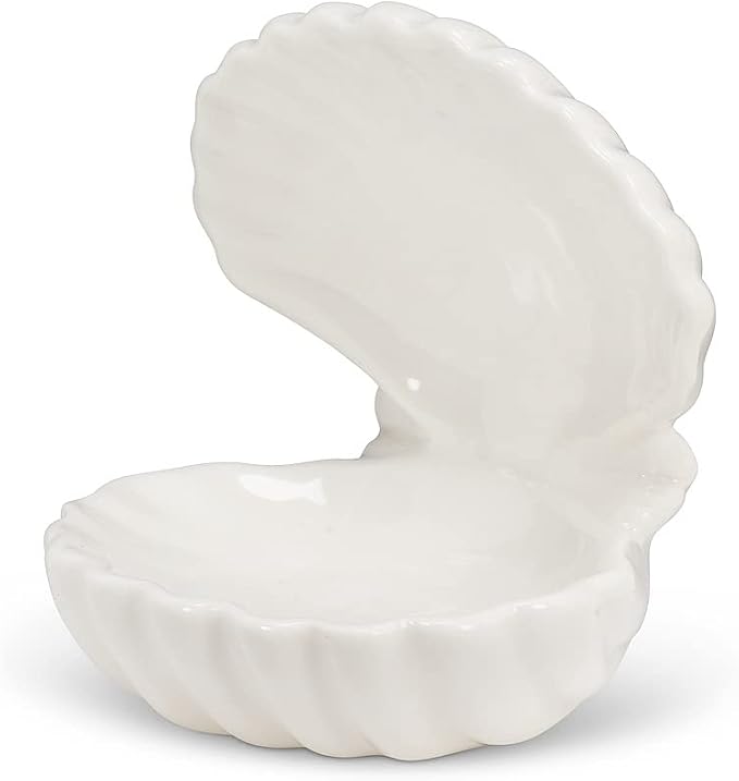 Abbott Collection Double Clam Shell Soap Dish - Porcelain (3.5" D)