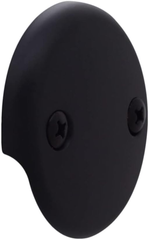 Westbrass Twist & Close Tub Trim Set with Two-Hole Overflow Faceplate, Matte Black, D94-2-62