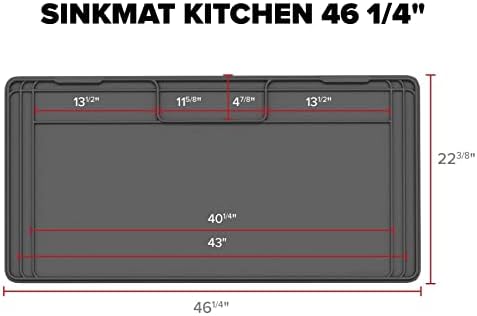 WeatherTech Sink Mat - Waterproof Under Sink Liner Mat for Kitchen Bathroom – 46” x 22” Inches - Durable, Flexible Tray – Home Undersink Organizer Must Haves, Tan, Made from Plastic
