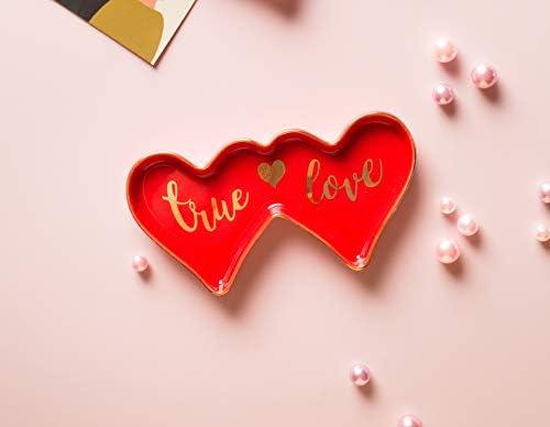 Stephanie Imports Ceramic Trinket Plate and Decorative Jewelry Dish (True Love)
