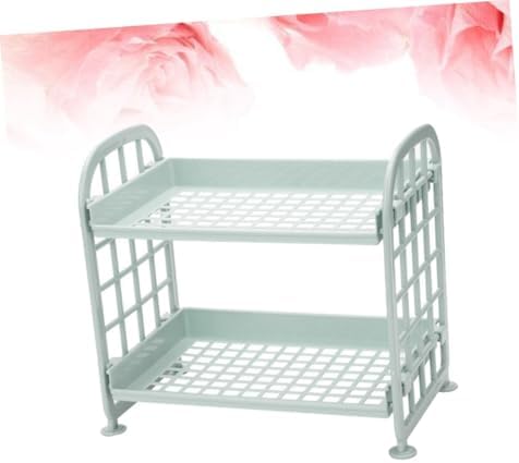 MAGICLULU 2 Layers Plastic Storage Rack Organizer for Bathroom Toilet Shelf Desktop Countertop Kitchen Space Saving Nordic Style
