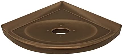 Questech 5" Shower Soap Dish Shelf for Inside Shower, Lugged for New Construction, Bath Organizer for Tiled Walls, Corner Soap Holder, Metro Lugged, Bronze Finish