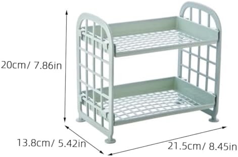 MAGICLULU 2 Layers Plastic Storage Rack Organizer for Bathroom Toilet Shelf Desktop Countertop Kitchen Space Saving Nordic Style