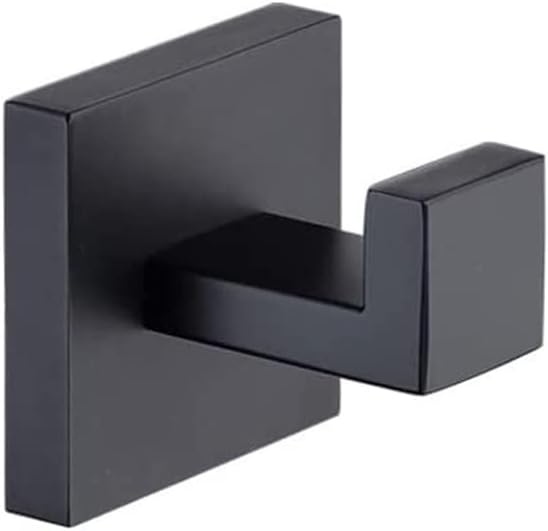Towel Hooks for Bathroom Bath Robe Hook,Towel Holder Hanger with Screw,Coat Hooks Wall Mount,Heavy Duty for Hanging Bag Hat,Black 4 Pack
