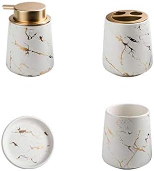 3 Piece Painted Ceramics Bathroom Accessories Set Durable Matte White