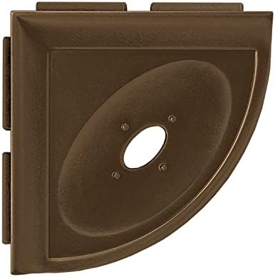 Questech 5" Shower Soap Dish Shelf for Inside Shower, Lugged for New Construction, Bath Organizer for Tiled Walls, Corner Soap Holder, Metro Lugged, Bronze Finish