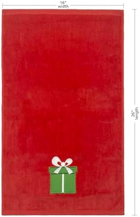 Christmas Resin Soap Pump Dispenser and Hand Towel Gift Set – Holiday Bathroom Décor Featuring Snowman, Penguin & Gift Box Designs – Festive Soap Dispenser with Matching Towels