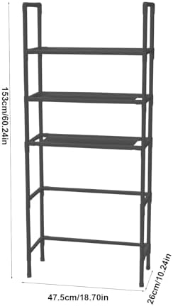 3-Tier Over The Toilet Storage, Space Saver Stainless Steel Bathroom Shelves, Freestanding Above Over Toilet Storage Shelf for Bathroom