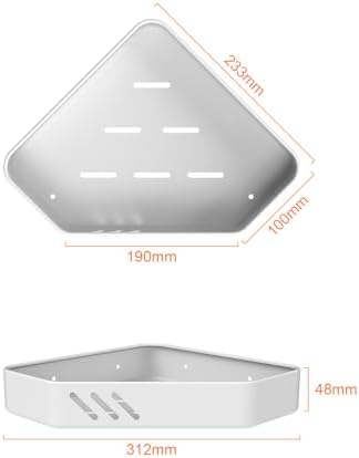 Ibergrif M34034W Shower Caddy Corner 2 Pack – Adhesive Wall Mounted White