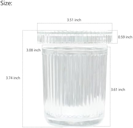 2 Pack Glass Container Qtip Holder with Lid,Mouthwash Cup,Cosmetic Storage