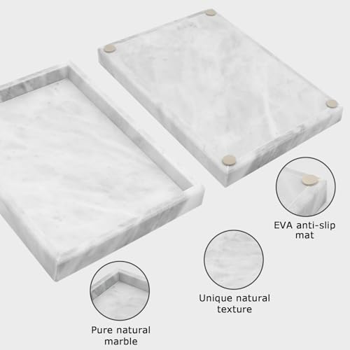 Marble Bathroom Tray,Pure Natural Marble Vanity Tray