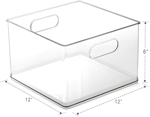 BINO | Stackable Plastic Storage Bins, Clear | THE CLARUS COLLECTION | Pantry Organizers and Storage Containers | Fridge Organizer Bins | Kitchen Cabinet Organizer | Medicine Cabinet Bin