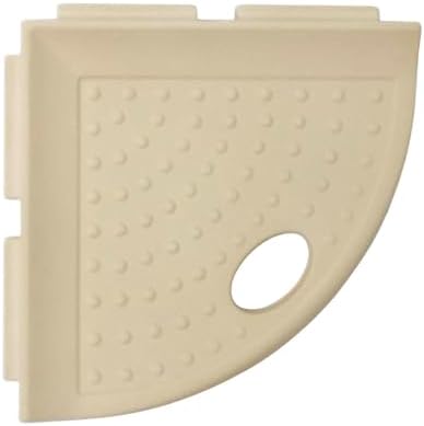 Questech 5" Corner Shower Footrest, Lugged for New Construction, Shaving Shelf for Inside Shower, Bathroom Storage Corner Caddy, Metro Lugged, Sand Matte