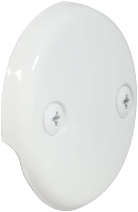 Westbrass Twist & Close Tub Trim Set with Two-Hole Overflow Faceplate, Powder Coat White, D94-2-50