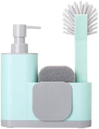 Vigar Rengo Monobloc 4-Piece Sink Caddy Set, Turquoise
