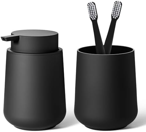 Matte Black Bathroom Accessories Set