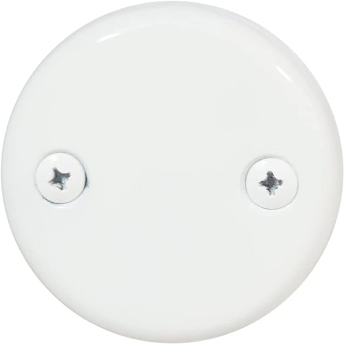 Westbrass Twist & Close Tub Trim Set with Two-Hole Overflow Faceplate, Powder Coat White, D94-2-50