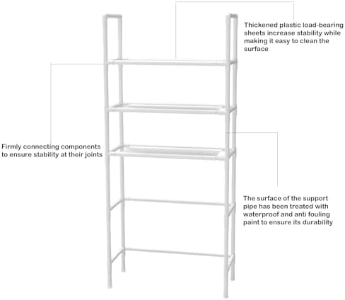 3-Tier Over The Toilet Storage, Space Saver Stainless Steel Bathroom Shelves, Freestanding Above Over Toilet Storage Shelf for Bathroom