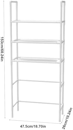 3-Tier Over The Toilet Storage, Space Saver Stainless Steel Bathroom Shelves, Freestanding Above Over Toilet Storage Shelf for Bathroom