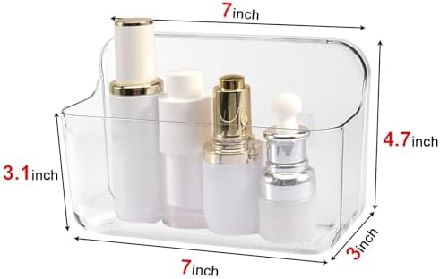 CGBE 2-Pack Cabinet Door Organizer, Self Adhesive Bathroom Shelves, Clear