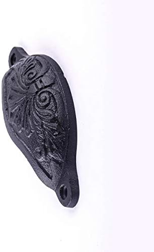 Renovators Supply Wrought Iron Knobs For Cabinets And Drawers - Antique Drawer Knobs - Decorative Cup Cabinet Pulls - Cupboard Knobs - Unique Cabinet Knobs with Mounting Hardware - 4.5 In., Pack of 6