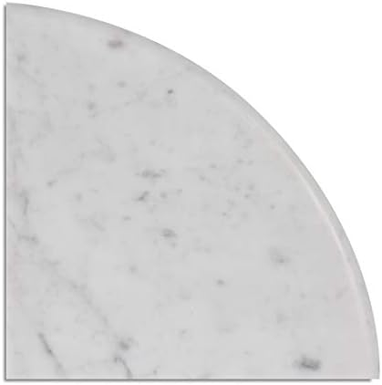 Genuine Marble Corner Shelf for Bathroom Shower Wall, 9"X9"X5/8", Both Sides Polished (CWMT9SHELF - Carrara White)