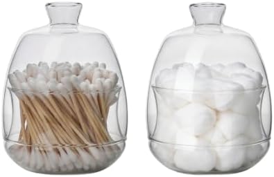 HillSpring 2 Pack Qtip Holder, Crystal Clear