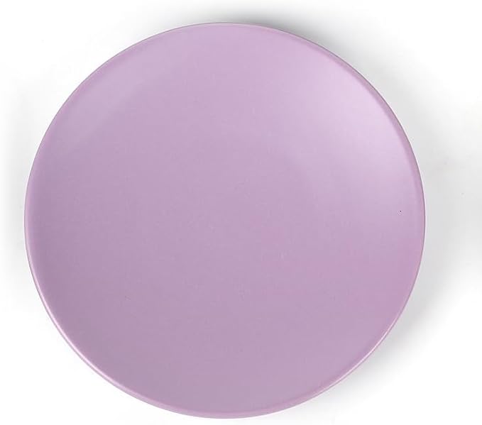 WPM 4 Piece Ceramic Bathroom Accessories Set - Purple - Our Complete Bath Decor Kit Includes Designer Soap or Lotion Dispenser - Toothbrush Holder - Tumbler - Soap Dish