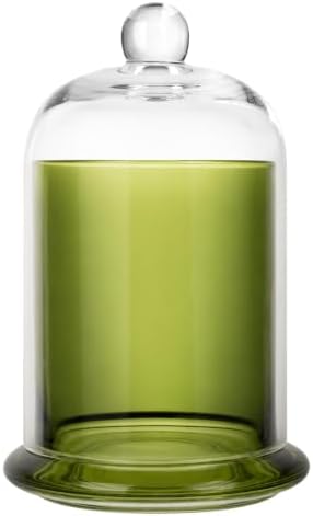 rejomiik Qtip Holder Glass Apothecary Jars with Lids Bathroom Storage Green