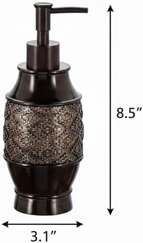 Creative Scents Dublin Brown Bathroom Soap Dispenser Set of 2
