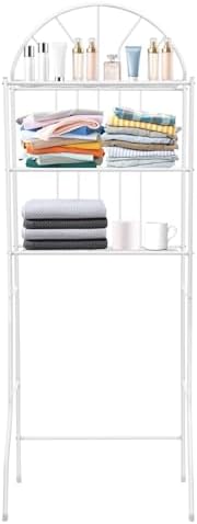 Bathroom Space Saver 3-Tier Toilet Storage Rack Freestanding Bathroom Organizer with Metal Frame Shelf for Bathrooms Toilets Balconies (24 x 13 x 69 Inches)
