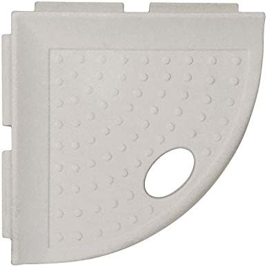 Questech 5" Corner Shower Footrest, Lugged for New Construction, Shaving Shelf for Inside Shower, Bathroom Storage Corner Caddy, Metro Lugged, Gray Matte