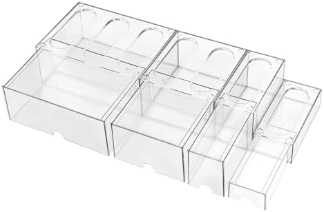 Stackable Storage, Clear Plastic Drawer Storage With 10 Drawers, 4 Different Sizes, Suitable For Desktop, Candy boxesunnels, Cosmetics, Stationery, Jewelry and Organization