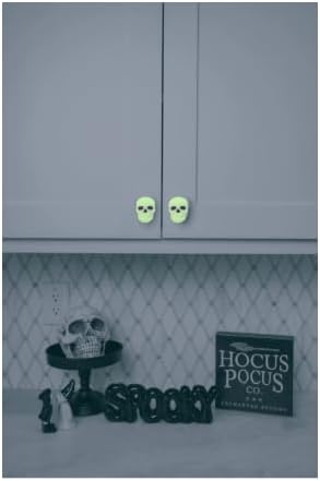 Knobēz 12pk Skull Decorative Cabinet Knob Covers - Spooky Halloween Decor