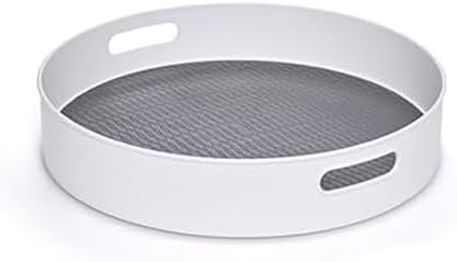 Copco Under-Sink Pantry and Cabinet Organizer, 18-Inch, Revolving Storage Solution, White and Gray