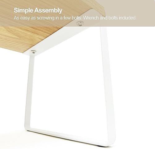 Mitus Stacking Wood Shelf Organizer, Counter Cabinet Storage Rack, 12 inch