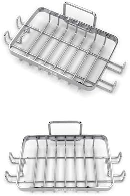 White Silver Soap Dish for Shower 2 Pack, Suction Cup Square Shower Soap Holder - 304 Stainless Steel Silver Soap Saver - Comfortable Essential for Apartment, Home and Dormitory