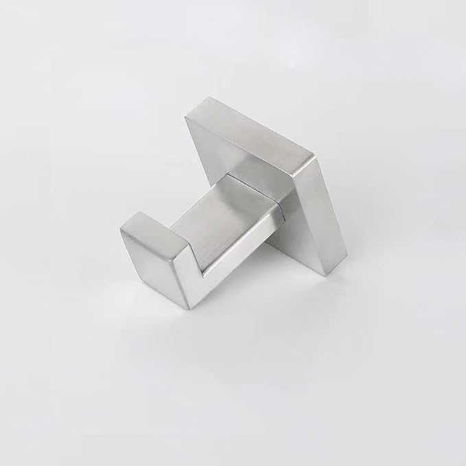 Towel Hooks for Bathroom Bath Robe Hook,Towel Holder Hanger with Screw,Coat Hooks Wall Mount,Heavy Duty for Hanging Bag Hat,Brush Nickel 2 Pack