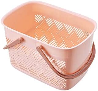 Shower Tote Portable Shower Caddy Basket,Dorm Shower Caddy Platic Shower Caddy Basket With Handle Hollow Out Basket For Bathroom/College Dorm/Kitchen 11.8 * 7.1 * 7.9 inch - Orange