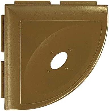 Questech 5" Shower Soap Dish Shelf for Inside Shower, Lugged for New Construction, Bath Organizer for Tiled Walls, Corner Soap Holder, Metro Lugged, Gold Finish
