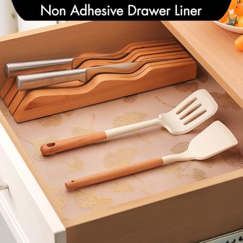 Cooyes Shelf Liner, Non Adhesive Kitchen Drawer and Cabinet Liner