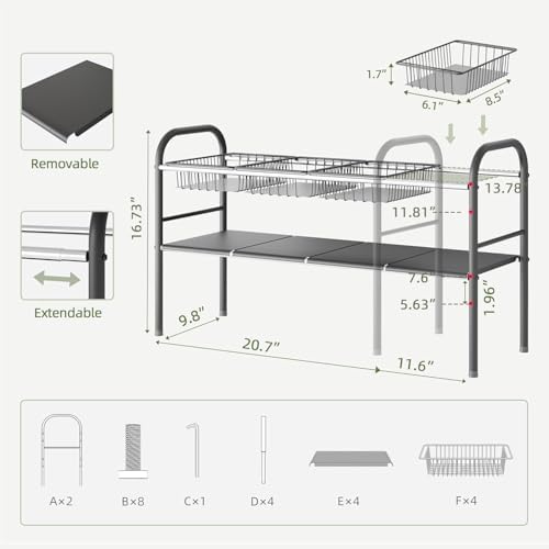 Under Sink Organizers and Storage,Expandable under cabinet organizer Shelf