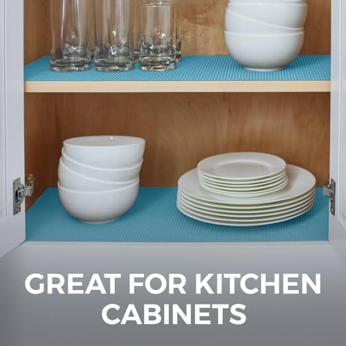 HOME GENIE Shelf Drawer and Cabinet Liner, Non Adhesive, 12x20 Teal