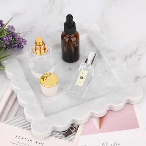 Square Marble Decorative Tray, Carrara White, 8 * 8