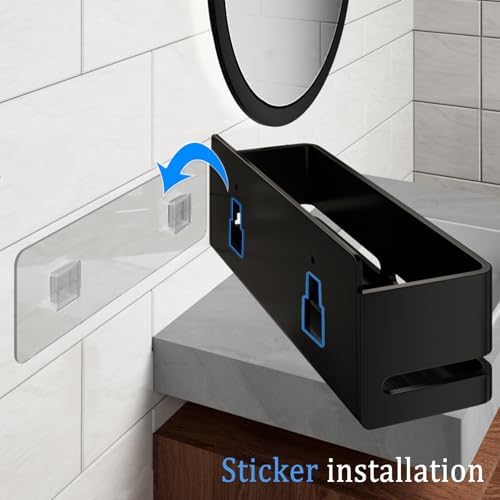 Shower Caddy,2-Pack Shower Shelf,no Drill Shower Organizer(Black)