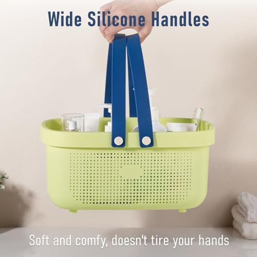 Portable Shower Caddy Basket with Handles Plastic Storage Basket ‌Yellow