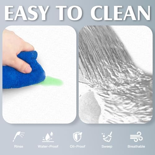 VERIFOST Under Sink Mat for Kitchen, 2 Piece Super Absorbent Undersink Mats for Bottom of Kitchen Sink, 34" X 22" Cuttable Under Sink Liner, Quick-Dry Under Bathroom Sink Mat, White